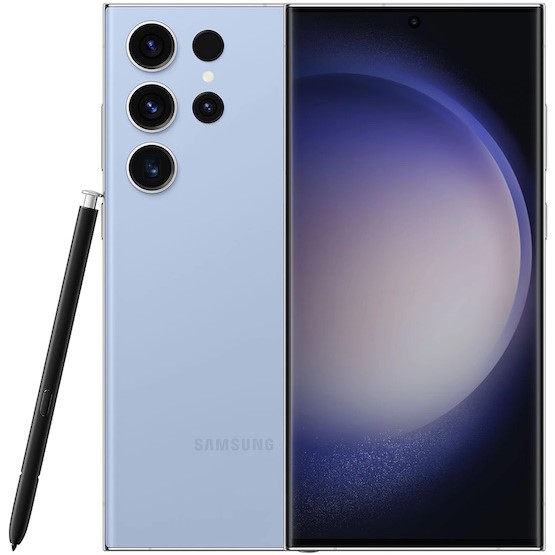 Samsung Galaxy S23 Ultra en bleu ciel
